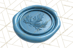 Easter Wax Seal Clipart, Bunny Chick Egg Floral Heart PNG Product Image 5