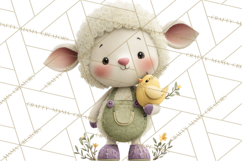 Whimsical Easter Animal Clipart, Printable PNG, Cute Bunny Product Image 5