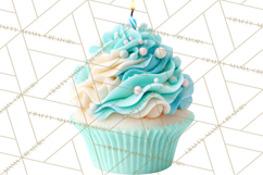Birthday Cupcakes PNG, Colorful Cupcake Clipart, Sprinkles Product Image 2