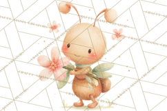 Spring Insects Clipart PNG, Cute Baby Bugs Watercolor Png Product Image 2