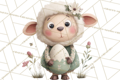 Whimsical Easter Animal Clipart, Printable PNG, Cute Bunny Product Image 2