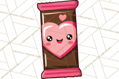 Valentine Kawaii Candies, Heart Sweets Clipart, Cute Candy Product Image 2