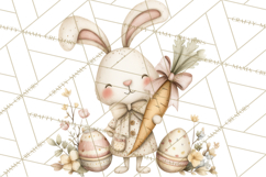 Vintage Easter Bunny Clipart PNG, Easter Bunny Printable Product Image 3
