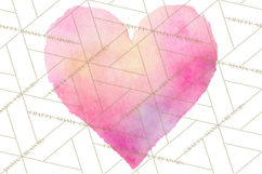 Watercolor Love Accents Clipart, Hearts, Envelopes Png Product Image 3