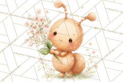 Spring Insects Clipart PNG, Cute Baby Bugs Watercolor Png Product Image 3
