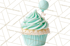 Birthday Cupcakes PNG, Colorful Cupcake Clipart, Sprinkles Product Image 3