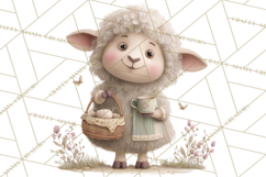 Whimsical Easter Animal Clipart, Printable PNG, Cute Bunny Product Image 3