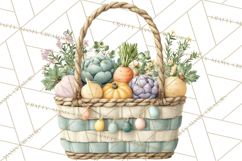 Spring Farmer’s Market Minis Clipart, Rustic Spring Png Product Image 4