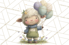 Whimsical Easter Animal Clipart, Printable PNG, Cute Bunny Product Image 4