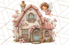 Enchanted Fairy Cottages Clipart PNG, Pastel Woodland Product Image 4