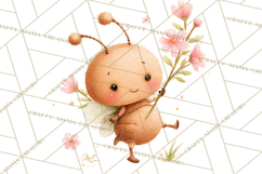 Spring Insects Clipart PNG, Cute Baby Bugs Watercolor Png Product Image 4