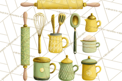 Mid Century Modern Kitchen Clipart, Retro Modern Kitchen Png Product Image 4