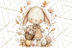 Vintage Easter Bunny Clipart PNG, Easter Bunny Printable Product Image 4
