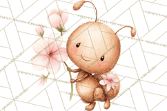 Spring Insects Clipart PNG, Cute Baby Bugs Watercolor Png Product Image 5