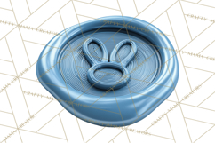 Easter Wax Seal Clipart, Bunny Chick Egg Floral Heart PNG Product Image 5