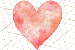 Watercolor Love Accents Clipart, Hearts, Envelopes Png Product Image 5