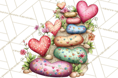 Valentine Mini World, Heart Mushroom Forest, Fairy Love Png Product Image 2