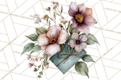 Romantic Letter Clipart, Love Notes Clip Art PNG, Floral Product Image 2