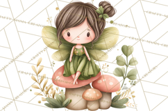 St Patrick’s Day Fairies Clipart, Miniature Irish Fairy Png Product Image 2
