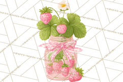 Strawberry Garden Clipart, Cute Strawberry Gardening Png Product Image 2