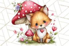 Valentine Mini World, Heart Mushroom Forest, Fairy Love Png Product Image 3