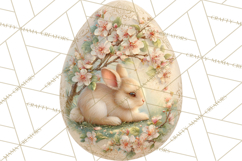 Elegant Easter Bunny Clipart PNG, Spring Easter Egg Clip Art Product Image 3