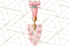 Strawberry Garden Clipart, Cute Strawberry Gardening Png Product Image 3