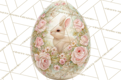 Elegant Easter Bunny Clipart PNG, Spring Easter Egg Clip Art Product Image 4