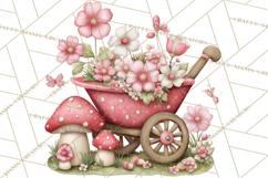 Cozy Cottage Garden Clipart, Pastel Flowers, Garden Tools Product Image 4