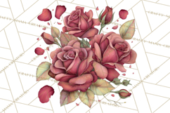 Moody Romantic Grunge PNG, Deep Red Lace Clipart, Gothic Product Image 5