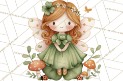 St Patrick’s Day Fairies Clipart, Miniature Irish Fairy Png Product Image 5