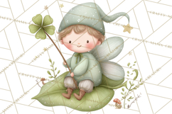 St Patrick’s Day Fairies Clipart, Miniature Irish Fairy Png Product Image 2