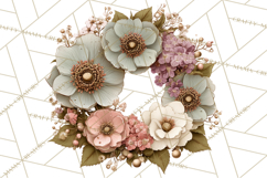 Blooming Letters Clipart, Floral Alphabet Clip Art PNG Product Image 4