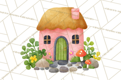 Cottagecore St Patrick’s Day Clipart, Mini Irish Cottage Png Product Image 4