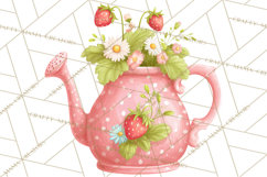 Strawberry Garden Clipart, Cute Strawberry Gardening Png Product Image 3
