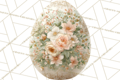 Elegant Easter Bunny Clipart PNG, Spring Easter Egg Clip Art Product Image 3