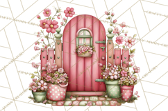 Cozy Cottage Garden Clipart, Pastel Flowers, Garden Tools Product Image 4