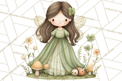 St Patrick’s Day Fairies Clipart, Miniature Irish Fairy Png Product Image 4