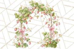 Strawberry Garden Clipart, Cute Strawberry Gardening Png Product Image 5