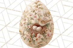 Elegant Easter Bunny Clipart PNG, Spring Easter Egg Clip Art Product Image 2