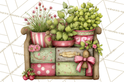 Cozy Cottage Garden Clipart, Pastel Flowers, Garden Tools Product Image 3