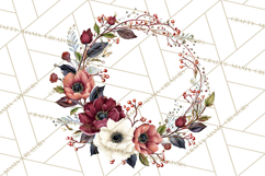 Moody Romantic Grunge PNG, Deep Red Lace Clipart, Gothic Product Image 4