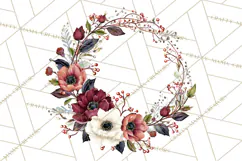 Moody Romantic Grunge PNG, Deep Red Lace Clipart, Gothic Product Image 4