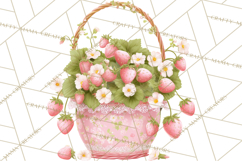 Strawberry Garden Clipart, Cute Strawberry Gardening Png Product Image 4