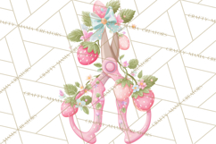 Strawberry Garden Clipart, Cute Strawberry Gardening Png Product Image 5