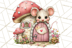 Valentine Mini World, Heart Mushroom Forest, Fairy Love Png Product Image 5