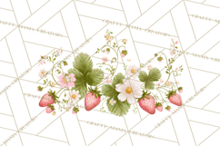 Strawberry Garden Clipart, Cute Strawberry Gardening Png Product Image 2
