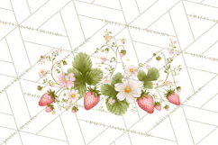 Strawberry Garden Clipart, Cute Strawberry Gardening Png Product Image 2