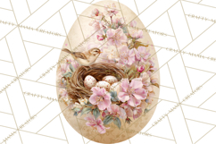 Elegant Easter Bunny Clipart PNG, Spring Easter Egg Clip Art Product Image 2