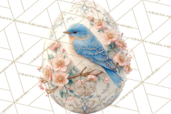 Elegant Easter Bunny Clipart PNG, Spring Easter Egg Clip Art Product Image 3